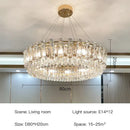 Luxurious two tier gold crystal chandelier for dining room