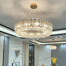 Luxurious two tier gold crystal chandelier for dining room