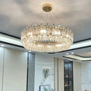 Luxurious two tier gold crystal chandelier for dining room