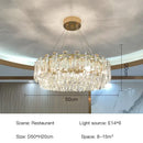 Luxurious two tier gold crystal chandelier for dining room