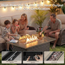 Alora Luxury 10-Piece All-Weather Outdoor Patio Furniture Set With Fire Pit Table (SAK39281)