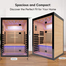 Thermora Flux Luxury 2-Person Canadian Hemlock Wood Far Infrared Home Sauna (SAK02184)