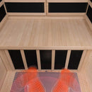 Thermora Ivara Luxury 2-Person Hemlock Wood FAR Infrared Sauna Room W/ Glass Door, 1750W (SAK81525)
