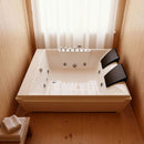 Nuvia Sapphire 73-Inch Luxury 2-Person Whirlpool Hydro Massage Jetted Bathtub With Chromatherapy Lights (SAK68031)