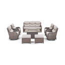 Alora Luxury 8-Piece All-Weather Patio Furniture Set With Fire Pit Table (SAK37512)