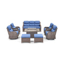 Alora Luxury 8-Piece All-Weather Patio Furniture Set With Fire Pit Table (SAK37512)