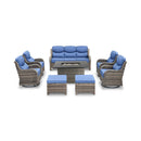 Alora Luxury 8-Piece All-Weather Patio Furniture Set With Fire Pit Table (SAK37512)