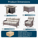 Alora Luxury 8-Piece All-Weather Patio Furniture Set With Fire Pit Table (SAK37512)