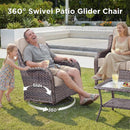 Alora Luxury 8-Piece All-Weather Patio Furniture Set With Fire Pit Table (SAK37512)