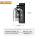 Luxury amber glass wall art light – bedroom amber & black sconce