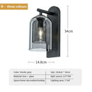 Luxury amber glass wall art light – bedroom amber & black sconce