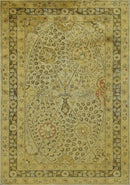 Traditional Style Gold Hand Tufted Wool Area Rug