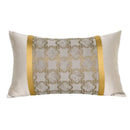 Luxury beige & gold quatrefoil geometric pillow cover bedroom decor