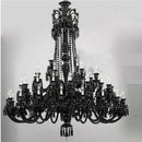 Luxury black crystal chandelier dining room candle style lighting