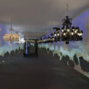 Luxury black crystal chandelier dining room candle style lighting