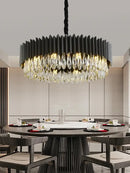 Luxury black crystal pendant lights dining room chandelier