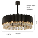 Luxury black crystal pendant lights dining room chandelier
