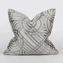 Luxury black & gold geometric jacquard cushion cover living room decor