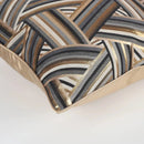 Luxury black & gold geometric jacquard cushion cover living room decor