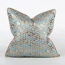 Luxury black & gold geometric jacquard cushion cover living room decor