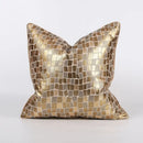 Luxury black & gold geometric jacquard cushion cover living room decor