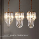 DecorBites™ Black Stainless Steel Crystal Glass Ceiling Chandelier - LED Dimmable Luxury Nordic Light