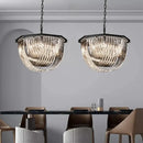 DecorBites™ Black Stainless Steel Crystal Glass Ceiling Chandelier - LED Dimmable Luxury Nordic Light