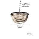 DecorBites™ Black Stainless Steel Crystal Glass Ceiling Chandelier - LED Dimmable Luxury Nordic Light