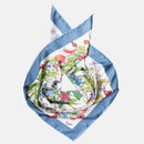 Flora - Silk Foulard - Steel Blue