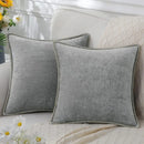 DecorBites™ Blue Chenille Cushion Covers 18x18 Luxury Throw Pillow Cover for Home Decor