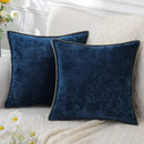 DecorBites™ Blue Chenille Cushion Covers 18x18 Luxury Throw Pillow Cover for Home Decor