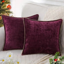 DecorBites™ Blue Chenille Cushion Covers 18x18 Luxury Throw Pillow Cover for Home Decor