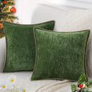 DecorBites™ Blue Chenille Cushion Covers 18x18 Luxury Throw Pillow Cover for Home Decor