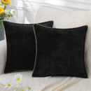 DecorBites™ Blue Chenille Cushion Covers 18x18 Luxury Throw Pillow Cover for Home Decor