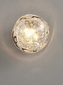 Luxury blue crystal glass wall lamp – bedroom crackled sconce