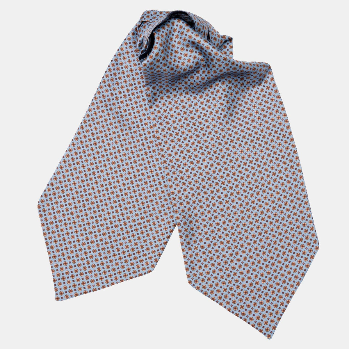 Cravate Vintage AMMENDOLA 100% Soie Bleue – Homme – Italie – Self Tipped