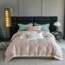 Luxury blush pink floral jacquard duvet cover set bedroom bedding