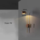 DecorBites™ Black Walnut Wood LED Wall Lamp: Luxury Nordic Bedroom Reading Light