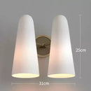 Luxury brass and frosted white glass copper wall lamp bedroom light