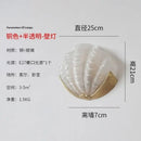 Luxury brass glass shell wall lamp for bedroom or living room