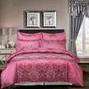 Luxury brown & gold damask duvet cover bedding set bedroom decor