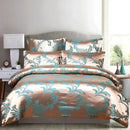 Luxury brown & gold damask duvet cover bedding set bedroom decor
