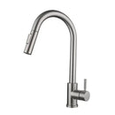 Luxury brushed gold pull out kitchen faucet with textured finish