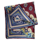 Lugano - Silk Pocket Square - Garnet