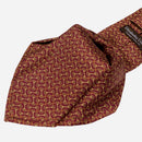 Palio - Printed Silk Tie - Burgundy