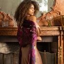 Laura - Silk Scarf Shawl - Burgundy