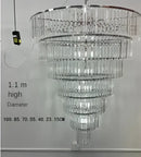 Luxury cascading crystal ice bar chandelier dining room light