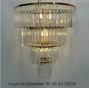 Luxury cascading crystal ice bar chandelier dining room light
