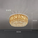 Luxury cascading gold crystal led wall lamp living room lighting