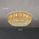 Luxury cascading gold crystal led wall lamp living room lighting
